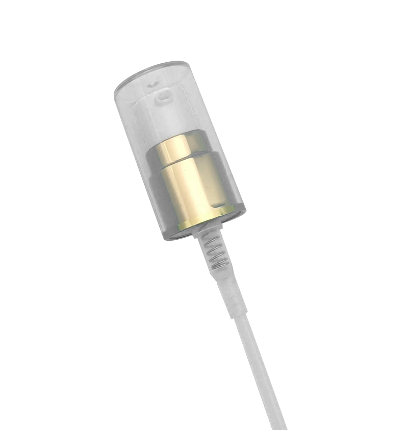18/410 gouden aluminium lotion crème pomp met een deksel