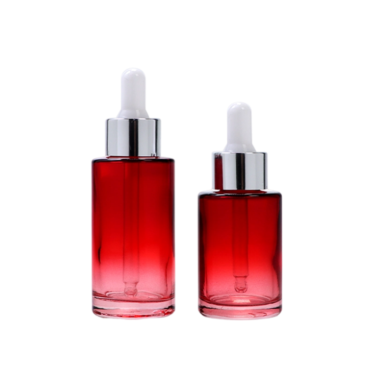 30 ml 40 ml gradiënt rode cosmetische glazen druppelflesjes