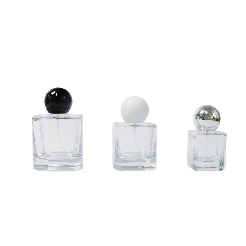 30 ml 50 ml 100 ml transparante vierkante glazen parfumflesjes met dikke bodem